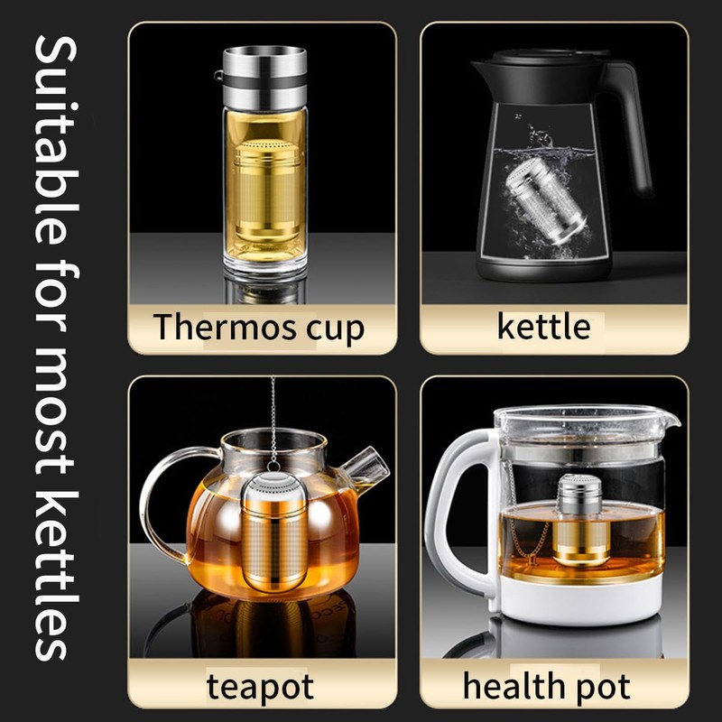 2pcs Tea Infuser, 304 Stainless Steel Tea Strainers for Loose