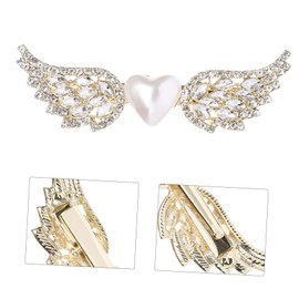Baluue Exquisite Pearl Hairpin Angel Wings Hair Clip Stylish Elegant for Women Great for Friends