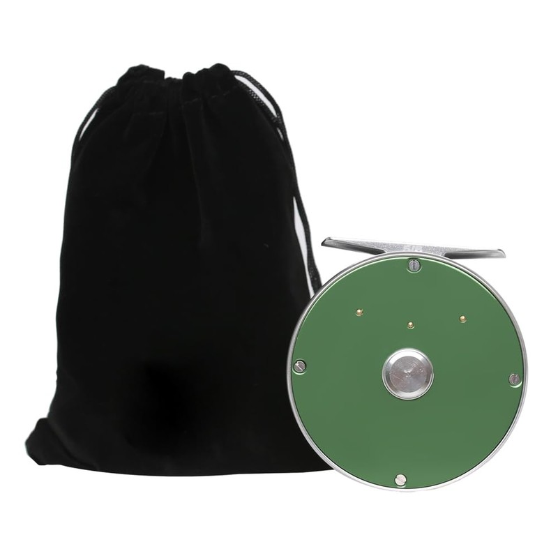 Vintage Classic Fly Fishing Reel,Right/Left Handle Position, Fly Reel (Green,