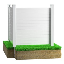 50"x50" Vinyl Privacy Fence Panel for AC Unit, Trash Can & Pool Equipment - Outdoor Enclosure Screen for Backyard, Patio | Heavy-Duty, UV Resistant (2 Pack)