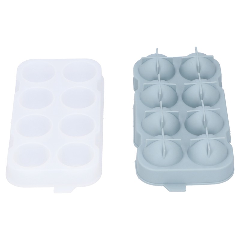 Ice Ball Maker Mold 8Hole Round Silicone Sphere Tray with