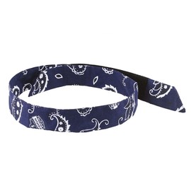 Ergodyne Chill-Its 6705 Evaporative Polymer Cooling Bandana - Hook & Loop Closure, Navy Western