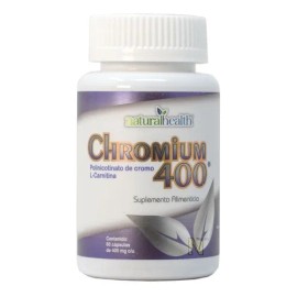 Chromium 400 Cromo Naturalhealth 60 Cápsulas 400 Mg Sabor Natural