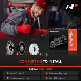 A-Premium Air Conditioner AC Compressor Clutch Kit Compatible with Subaru Outback 2000-2004, Impreza 2002-2004, Legacy 2000-2002, Baja 2003, 2.5L 3.0L