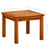 CHARMMA Patio Outdoor Coffee Table 40 in Patio Solid Acacia