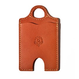 Pass Case, Vertical Pass Case, Made in Japan, Tochigi Leather, Commuter Pass Case, IC Case, ETC Card, Credit Card Storage, Business, Thin, Genuine Leather, Owl, orange