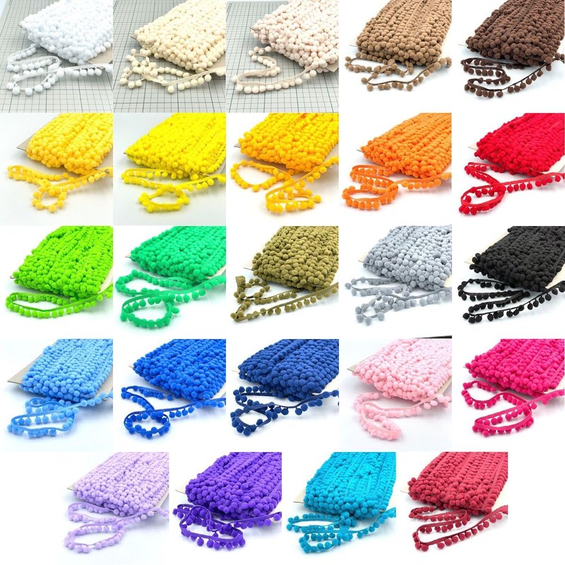 Craft Cult 18mm Medium Pom Pom Bobble Trim Braid -
