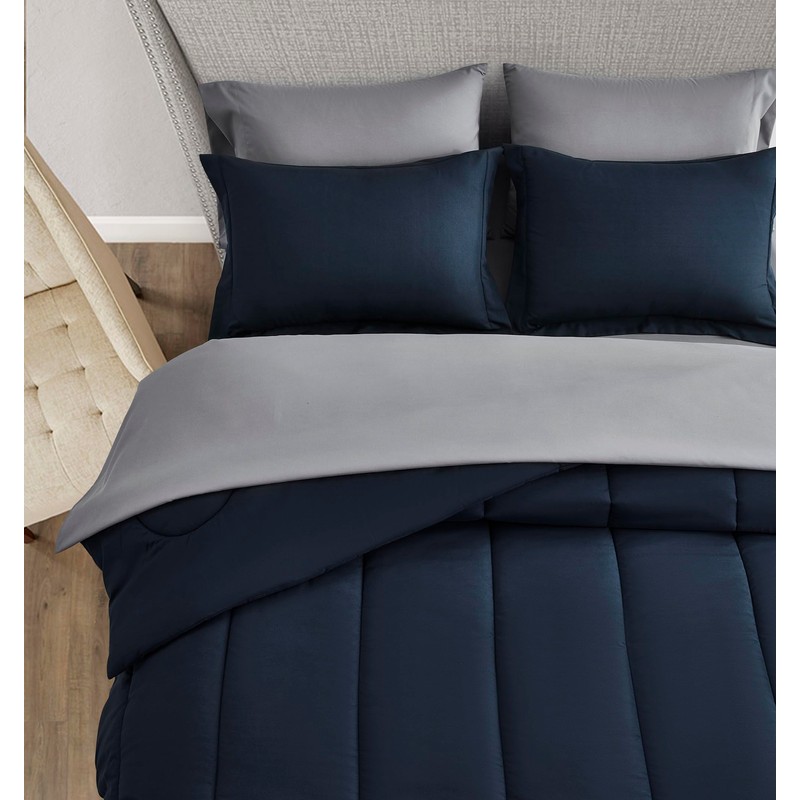 Maple&Stone Oversized Queen Comforter Sets 7 Pieces Bed in a