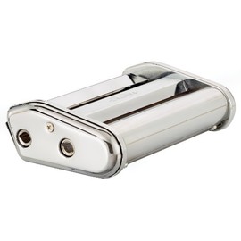Fante's Angel Hair Wavy Lasagna Cutter Attachment, For Aunt Gina’s Pasta Machine Since 1906, stainless steel with chrome-plated steel rollers