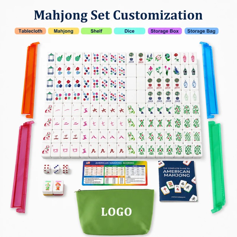 New Four Layer Anti Fading Acrylic Hand Painted Mahjong European