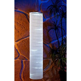 Lunartec Solar Lantern: Solar Outdoor Lantern Tube with 10 LEDs, Twilight Sensor, White (Solar Lantern White, Solar Light Tube, Fairy Lights)