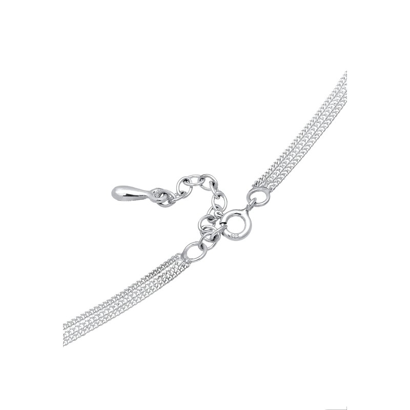 Elli Women's Layer Chain Synthetic Pearls with 925 Sterling Silver,