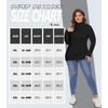 COOTRY Womens Plus Size Fleece Lined Turtleneck Mock Neck Tops