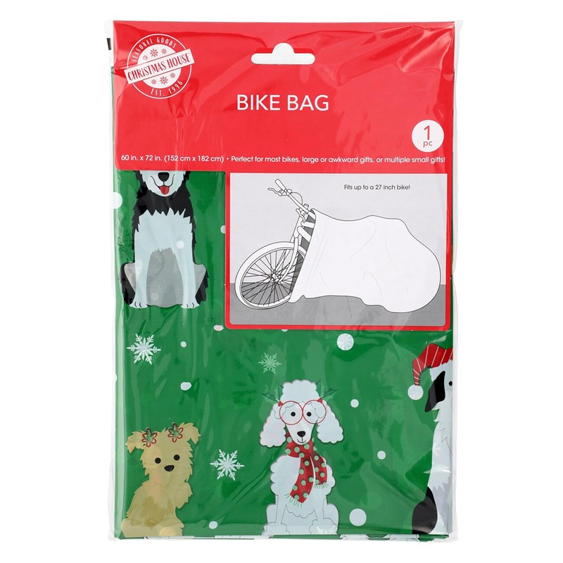 Christmas House Giant Gift Bicycle Bike Bag 60 in. x