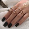 Sttiafay Boho Stacking Knuckle Joint Rings Set Gem Stackable Index