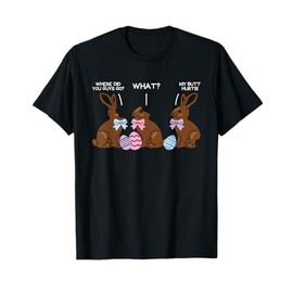 Where Did You Guys Go Chocolate Bunny Funny Easter Kids T-Shirt