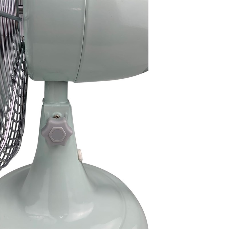 Good Housekeeping 92604 All-Metal 12" Retro Desk Office Table Fan