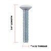 Henne Bery 3/4" Long 6-32 Thread, Oval Head Milled Slot