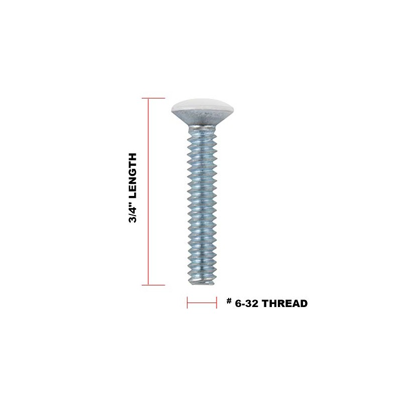 Henne Bery 3/4" Long 6-32 Thread, Oval Head Milled Slot