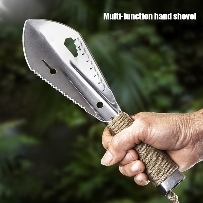 Portable Folding Shovel Multifunctional Outdoor Gadgets Garden Tool for Camping