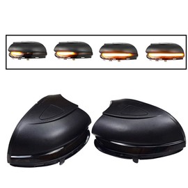 Hacreyatu Dynamic LED Sequential Turn Signal Light For VW Golf 6 VI MK6 GTI R line R20 Side Mirror Indicator (Yellow)