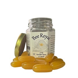 Bee Royal - 500mg Fresh Royal Jelly Capsules - 30 Capsules of 100% Fresh Queen's Jelly NOT Freeze Dried Extract - Supports Immune System, Energy Management, Reduces Tiredness & Fatigue, Fertility