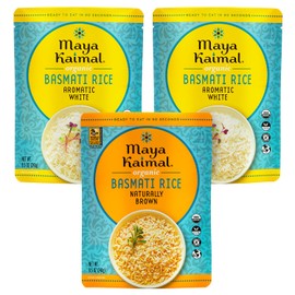 Maya Kaimal Organic Rice, Fully Cooked, Vegan, Certified Organic, Non GMO, Gluten Free (Pack of 6, Variety)