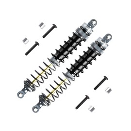TOOMOD 130mm RC Oil Shock Absorber Big Bore Damper for 1/8 Arrma Typhon,Redcat,Granite,Senton, HSP,HPI, Buggy Truggy,etc. Parts Upgrade Replace（2Pcs）(Grey)