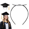 LQTSLFM Bachelor Hat Headband, Graduation Hat Headband Insert, Black, Graduation
