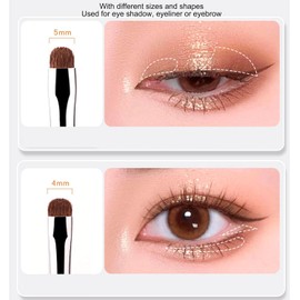 4 Uds. Pinceles para Sombra de Ojos, Cepillo Cómodo, Detalle de Pelo, Kit de Brochas de Maquillaje