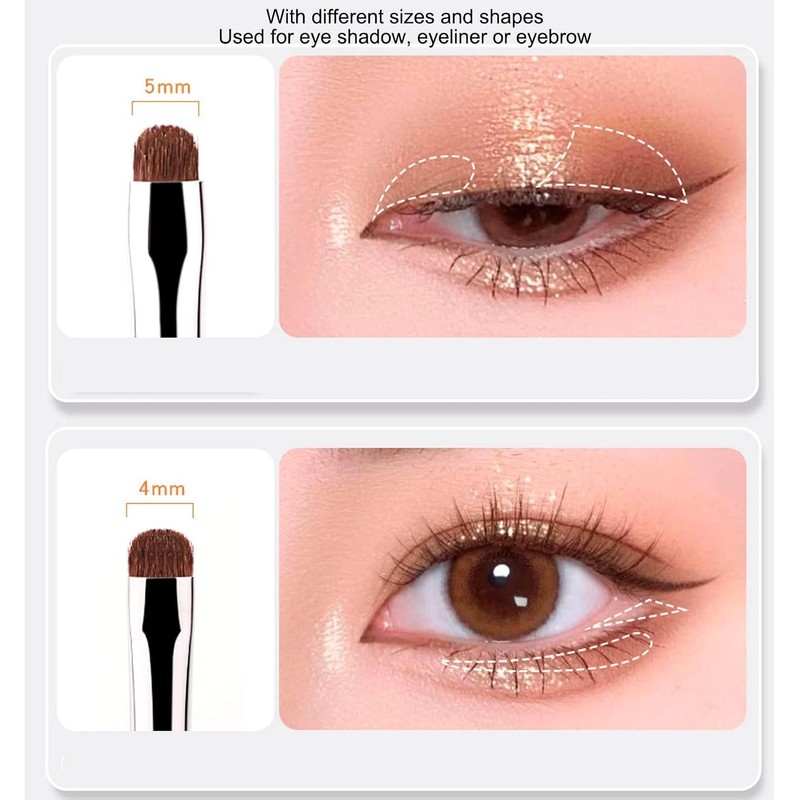 4 Uds. Pinceles para Sombra de Ojos, Cepillo Cómodo, Detalle