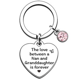 AMZQ Nan Gifts Nan Keyring Great Nan Gifts from Granddaughter Nan Birthday Gifts Christmas Keyring Present for nan nanny nana