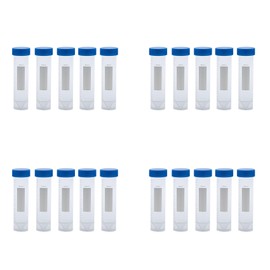 20 Pieces 50Ml Plastic Transparent Centrifuge Tube with Scale Plastic Test Tube with Screw Cap