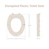 Highcraft B4TSPE Elongated Plastic Toilet Seat Slow Close ∙ Easy