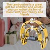 EASTROCK Tambourine Music Percussion Instrument Double Row Metal Bell Handheld