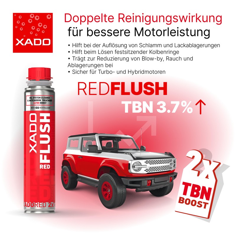 XADO RED Flush Engine Oil Flush Cleaner - Removes Carbon