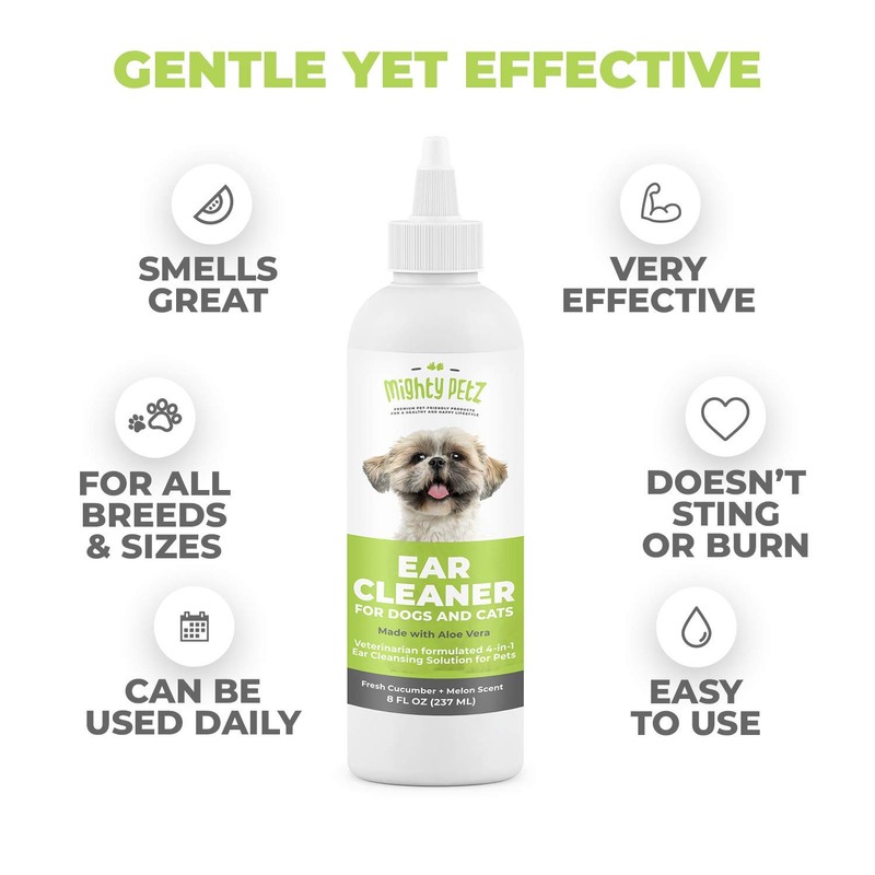 Mighty Petz Dog Ear Cleaner Solution MAX Dog Allergy Relief