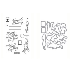 Ellen Hutson, Essentials by Ellen, Sending Love Stamp & Die Set Combo, Papercrafts, Stamping, Card Making, Scrapbooking, DIY