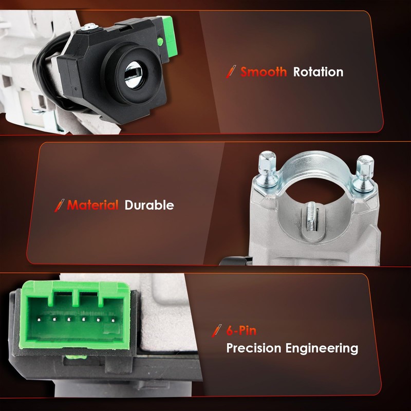 Ignition Switch Lock Cylinder, Compatible with 2003-2005 Honda Civic 1.3L