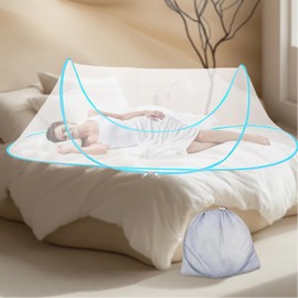 Shyllin Moskitonetz Bett Reise, 200 x 80 x 56 cm, Tragbares Moskitonetz Outdoor, Familien-Moskitonetzbett, für Zuhause und Camping Geeignet