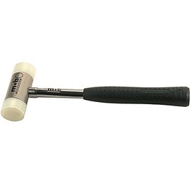 Peddinghaus 5037050040 Nylon Hammer with Steel Tube-Handle, White/Black, 40 mm