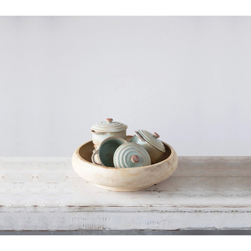 Creative Co-Op, Reactive Glaze, (Each One Will Vary) Mini Stoneware