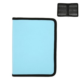 Nail Drill Bits Storage Bag Large Capacity Dustproof Portable Nail Drill Bits Holder Container Blue