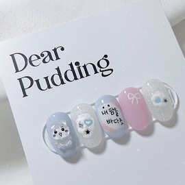 [Handmade Nail Tips] My Heart Seabird Nail Tips - Almond / [수제네일팁] 내맘을바다조 네일팁 - 아몬드