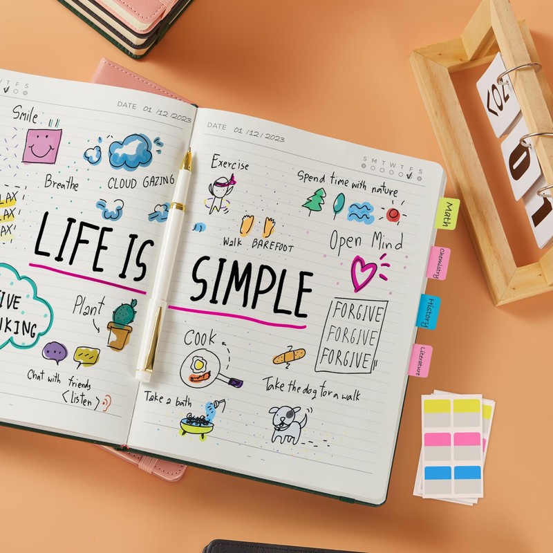 Journal Notebook A5 Hardback, Leather Notebook Notepad with 320 Pages