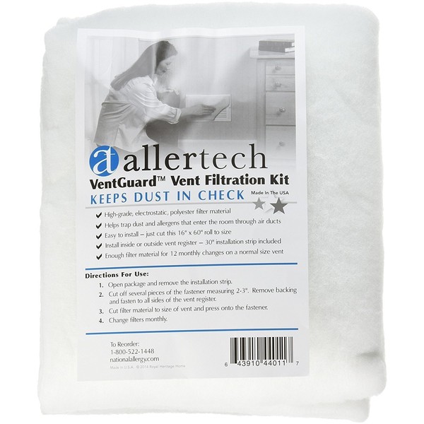 Allertech VentGuard Air Vent Filters - 16" x 60" Roll