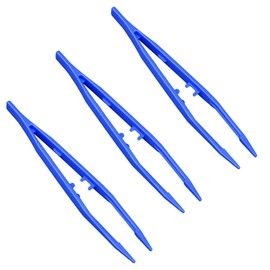 HAICN 3Pcs Reptiles Feeding Tweezers Plastic Anti-Slip Tweezers Reptile Feeding Tongs Feeding Tool for Snakes Lizard Tortoise Gecko (Blue)