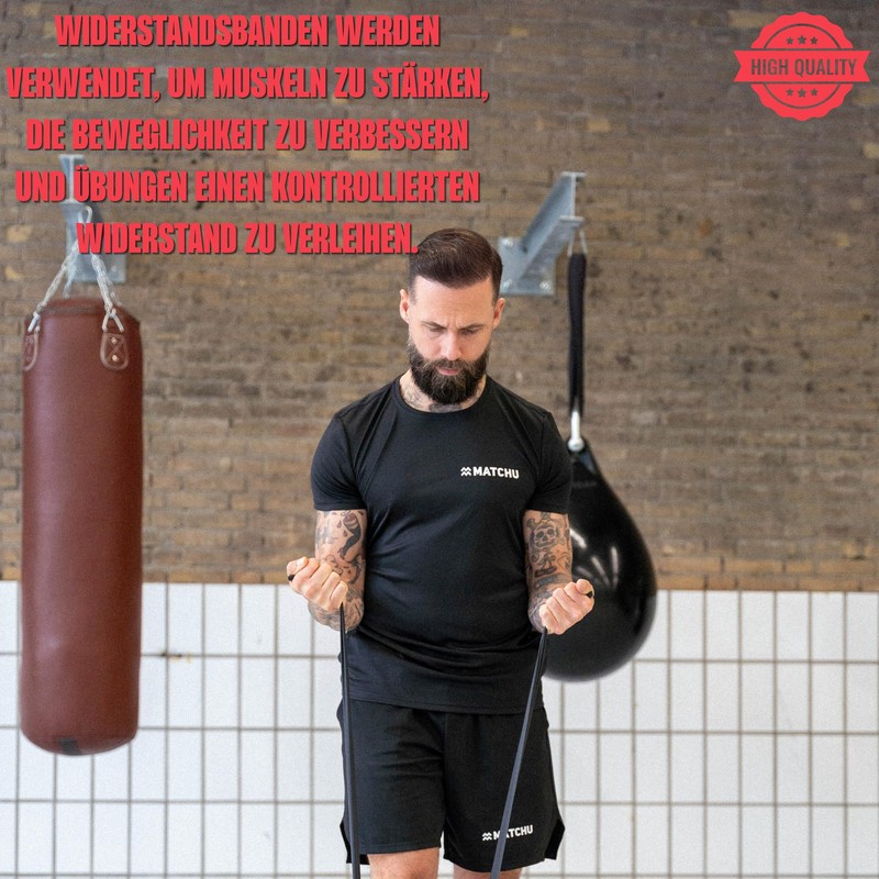 Matchu Sports Resistance Bands, Resistance Bands, 100% Latex, Can be