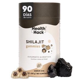 Shilajit Himalaya 180 Gomitas para Adulto Maca Negra Sin Azúcar Health Hack