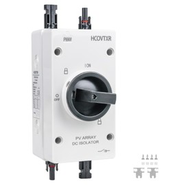 HCOVTXR Solar Disconnect Switch 32Amp 1200VDC,Solar Isolator Switch with IP66 Waterproof Enclosure,DC Disconnect Switch for Solar Panel